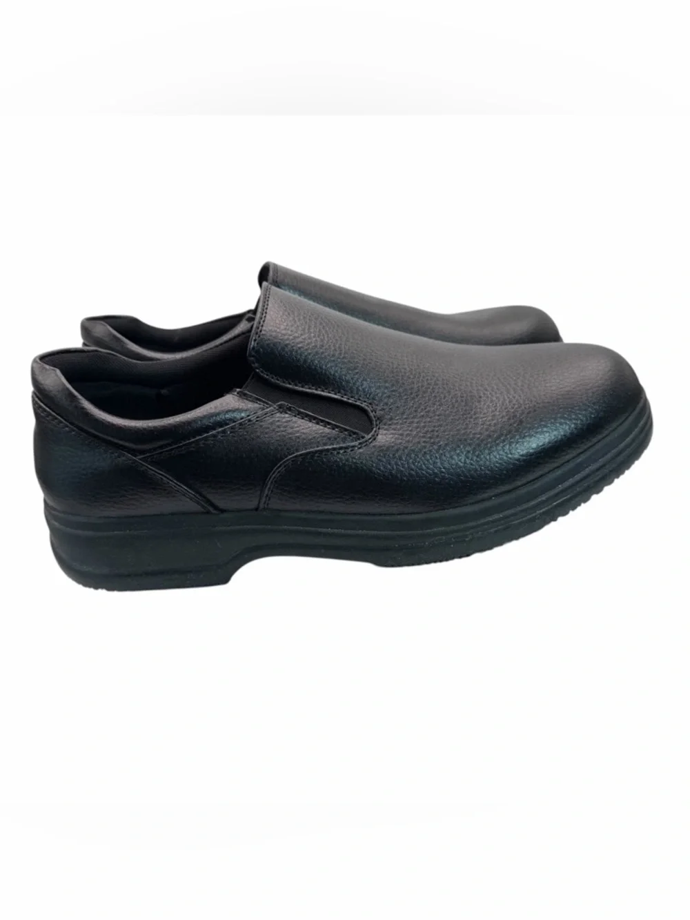 Men’s Black Work Shoes with Orange Accent